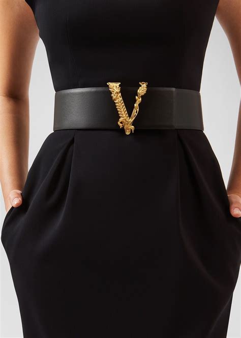 versace wide waist belt|Versace belt women outfit.